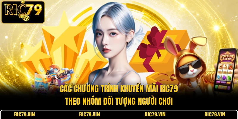 Các chương trình khuyến mãi RIC79 theo nhóm đối tượng người chơi