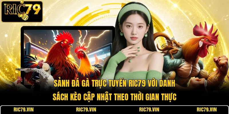 Sảnh đá gà trực tuyến RIC79 với danh sách kèo cập nhật theo thời gian thực